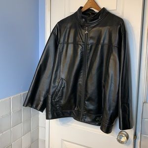 EA Collezione vintage Faux Leather black jacket